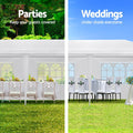 Instahut Gazebo 3x9m Marquee Tent 8 Panel White Wedding Party Canopy