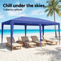 Instahut Gazebo 3x6m Wedding Party Marquee Tent Blue Outdoor Canopy