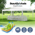 Instahut Gazebo 3x6m White Wedding Party Tent Outdoor Marquee Shade