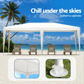 Instahut Gazebo 3x6m White Wedding Party Tent Outdoor Marquee Shade