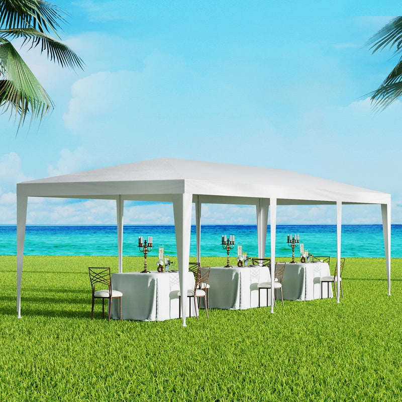 Instahut 3x9m Gazebo Marquee Tent Wedding Party Outdoor White