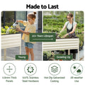 Green Fingers 81cm Raised Garden Bed Wheels Storage Shelf White