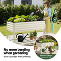 Green Fingers 81cm Raised Garden Bed Wheels Storage Shelf White