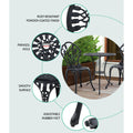 Gardeon 3PC Outdoor Bistro Set Cast Aluminium Chairs Table Tulip