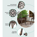 Gardeon 3PC Bistro Set Cast Aluminium Patio Table Chairs Bronze