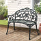 Gardeon Garden Bench Seat 100cm Cast Aluminium Vintage Green