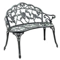 Gardeon Garden Bench Seat 100cm Cast Aluminium Vintage Green