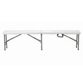 Gardeon 180cm Folding Garden Bench Portable Trestle Seat HDPE Fold In Half White