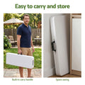 Gardeon 180cm Folding Garden Bench Portable Trestle Seat HDPE Fold In Half White