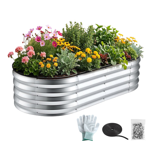Green Fingers Raised Garden Bed 120x60x30cm Galvanised Metal