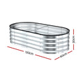 Green Fingers Raised Garden Bed 120x60x30cm Galvanised Metal