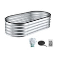 Green Fingers Raised Garden Bed 120x60x30cm Galvanised Metal
