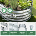 Green Fingers Raised Garden Bed 120x60x30cm Galvanised Metal