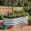 Green Fingers Raised Garden Bed 120x60x30cm Galvanised Metal
