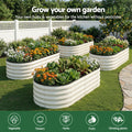 Green Fingers Raised Garden Bed 2 Pack 120x60x30cm White Galvanised
