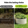Green Fingers Raised Garden Bed 2 Pack 120x60x30cm White Galvanised
