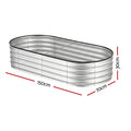 Green Fingers Galvanised Raised Garden Bed 150x70x30cm Metal Planter