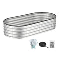 Green Fingers Galvanised Raised Garden Bed 150x70x30cm Metal Planter