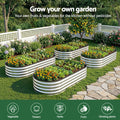 Green Fingers Galvanised Raised Garden Bed 150x70x30cm Metal Planter