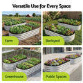 Green Fingers Galvanised Raised Garden Bed 150x70x30cm Metal Planter