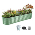 Green Fingers Raised Garden Bed 240x60x45cm Galvanised Planter