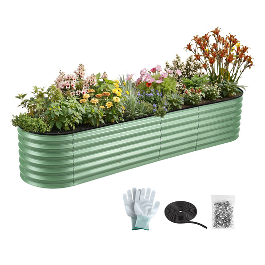 Green Fingers Raised Garden Bed 240x60x45cm Galvanised Planter