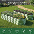Green Fingers Raised Garden Bed 240x60x45cm Galvanised Planter