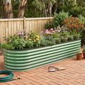 Green Fingers Raised Garden Bed 240x60x45cm Galvanised Planter