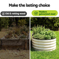Galvanised Raised Garden Bed 240x60x45cm Planter Box White