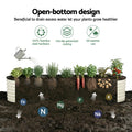 Galvanised Raised Garden Bed 240x60x45cm Planter Box White
