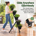 Green Fingers 5 Tier Vertical Raised Garden Bed Mobile Planter Box with Locking Wheels