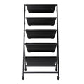 Green Fingers 5 Tier Vertical Raised Garden Bed Mobile Planter Box with Locking Wheels