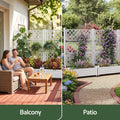 Green Fingers Mobile Planter Box with Trellis, Self Watering Garden Bed & Privacy Screen for Climbing Plants Flowers, White