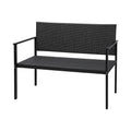 Gardeon Rattan Garden Bench Seat Grey Outdoor Patio Furniture