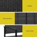 Gardeon Rattan Garden Bench Seat Grey Outdoor Patio Furniture