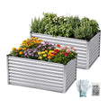Green Fingers Raised Garden Bed 240x80cm Galvanised Planter Box