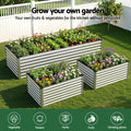 Green Fingers Raised Garden Bed 240x80cm Galvanised Planter Box