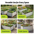 Green Fingers Raised Garden Bed 240x80cm Galvanised Planter Box