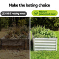 Green Fingers Raised Garden Bed 240x80cm Galvanised Planter Box