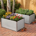 Green Fingers Raised Garden Bed 240x80cm Galvanised Planter Box