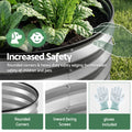 Green Fingers Round Raised Garden Bed 2 Pack Galvanised Planter Box Rust Resistant 60x60x30cm Silver