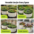 Green Fingers Raised Garden Bed 2 Pack 60x60x30cm Galvanised White