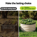 Green Fingers Raised Garden Bed 2 Pack 60x60x30cm Galvanised White