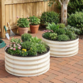 Green Fingers Raised Garden Bed 2 Pack 60x60x30cm Galvanised White