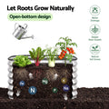 Green Fingers Galvanized Raised Garden Bed 2 Pack Metal Planter 60x60x45cm