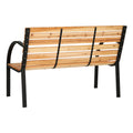 Gardeon Outdoor Garden Bench Seat 120cm Wooden Steel 2 Seater