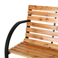 Gardeon Outdoor Garden Bench Seat 120cm Wooden Steel 2 Seater