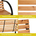 Gardeon Outdoor Garden Bench Seat 120cm Wooden Steel 2 Seater