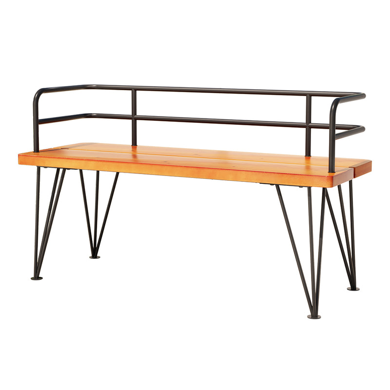 Gardeon 3 Seater Garden Bench 122cm Wooden Patio Seat Steel Frame