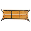 Gardeon 3 Seater Garden Bench 122cm Wooden Patio Seat Steel Frame
